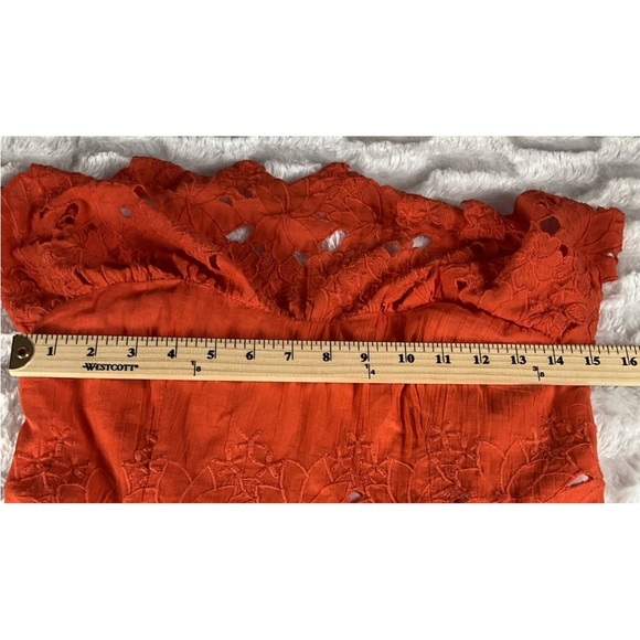 Free People Women’s Size 4 Orange Appliqué Cut Outs Morning Dove Mini - Picture 9 of 11